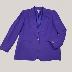 Vintage Pendleton 100% Wool Blazer 10 | Purple Classic Tailored Jacket USA, Rare